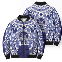 Personalised Tonga Queen Salote College Bomber Puffer Jacket Centenary Navy Version