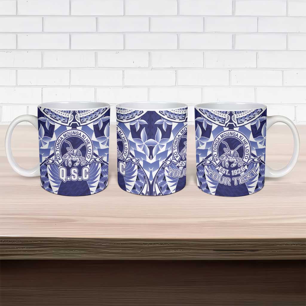 Personalised Tonga Queen Salote College Ceramic Mug Centenary Navy Version