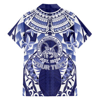 Personalised Tonga Queen Salote College Family Matching Mermaid Dress and Hawaiian Shirt Centenary Navy Version LT05 - Polynesian Pride