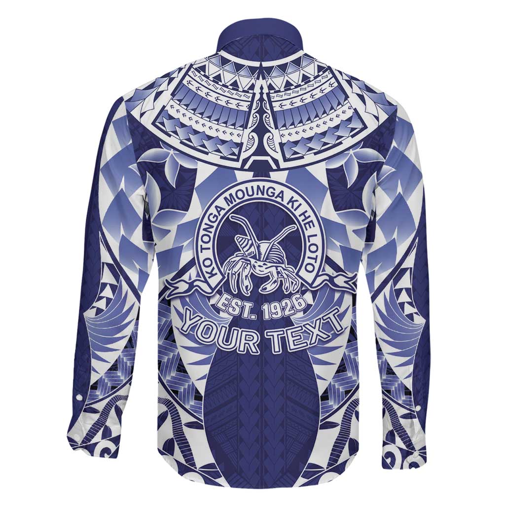 Personalised Tonga Queen Salote College Family Matching Summer Maxi Dress and Hawaiian Shirt Centenary Navy Version LT05 - Polynesian Pride