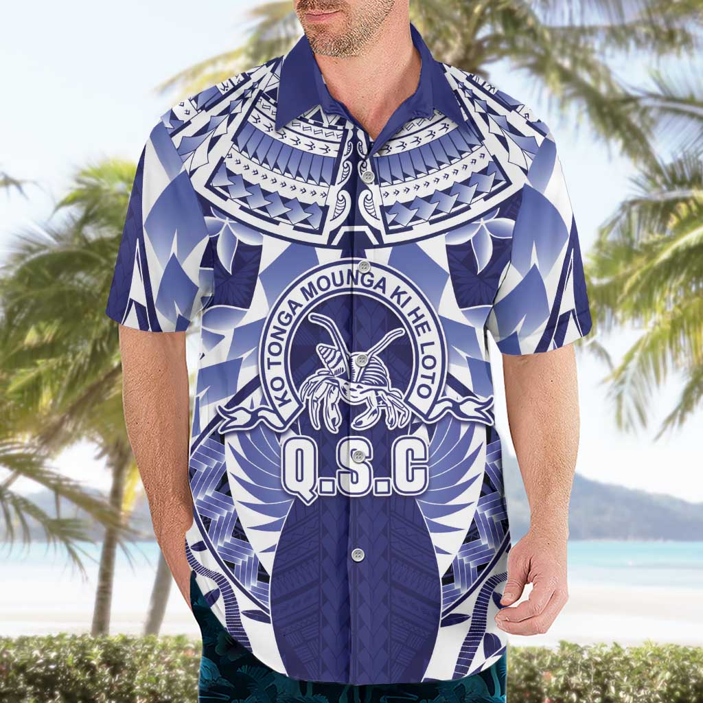 Personalised Tonga Queen Salote College Hawaiian Shirt Centenary Navy Version LT05 - Polynesian Pride