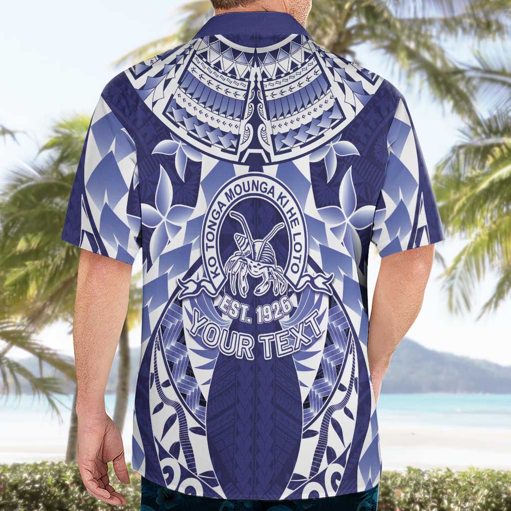 Personalised Tonga Queen Salote College Hawaiian Shirt Centenary Navy Version LT05 - Polynesian Pride