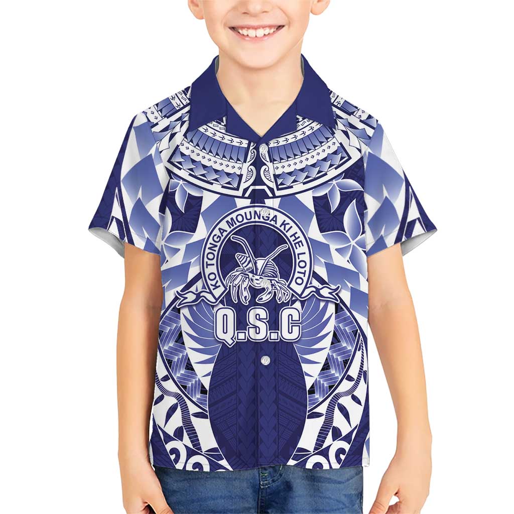 Personalised Tonga Queen Salote College Hawaiian Shirt Centenary Navy Version LT05 - Polynesian Pride