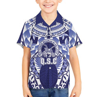 Personalised Tonga Queen Salote College Hawaiian Shirt Centenary Navy Version LT05 - Polynesian Pride