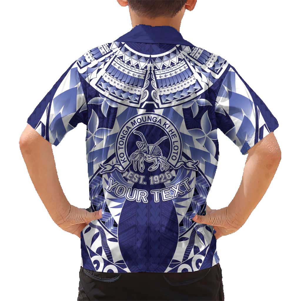 Personalised Tonga Queen Salote College Hawaiian Shirt Centenary Navy Version LT05 - Polynesian Pride