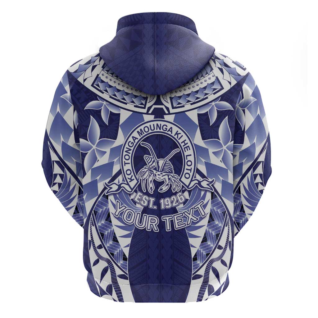 Personalised Tonga Queen Salote College Hoodie Centenary Navy Version LT05 - Polynesian Pride