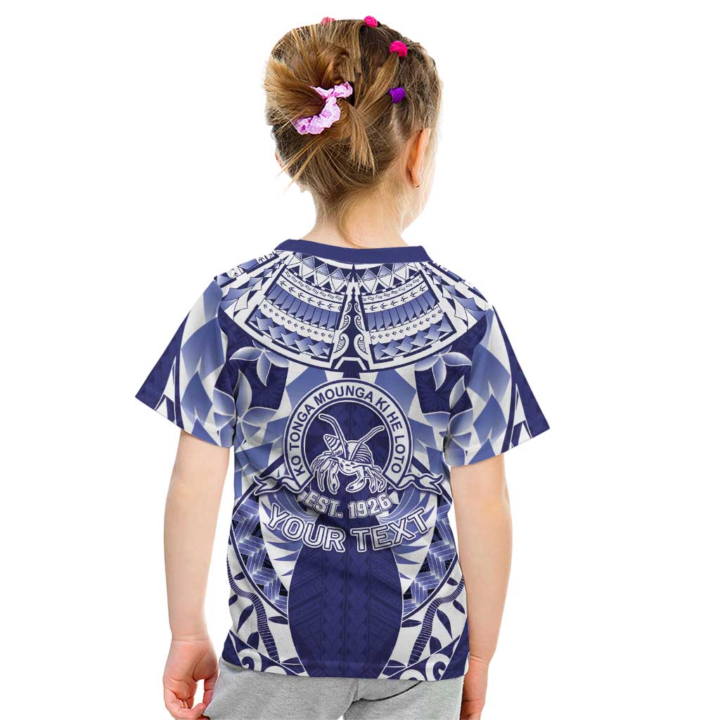 Personalised Tonga Queen Salote College Kid T Shirt Centenary Navy Version