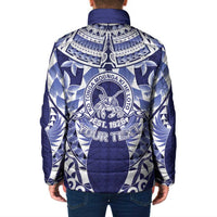 Personalised Tonga Queen Salote College Padded Jacket Centenary Navy Version