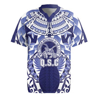 Personalised Tonga Queen Salote College Rugby Jersey Centenary Navy Version