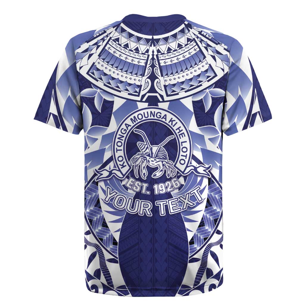 Personalised Tonga Queen Salote College Rugby Jersey Centenary Navy Version