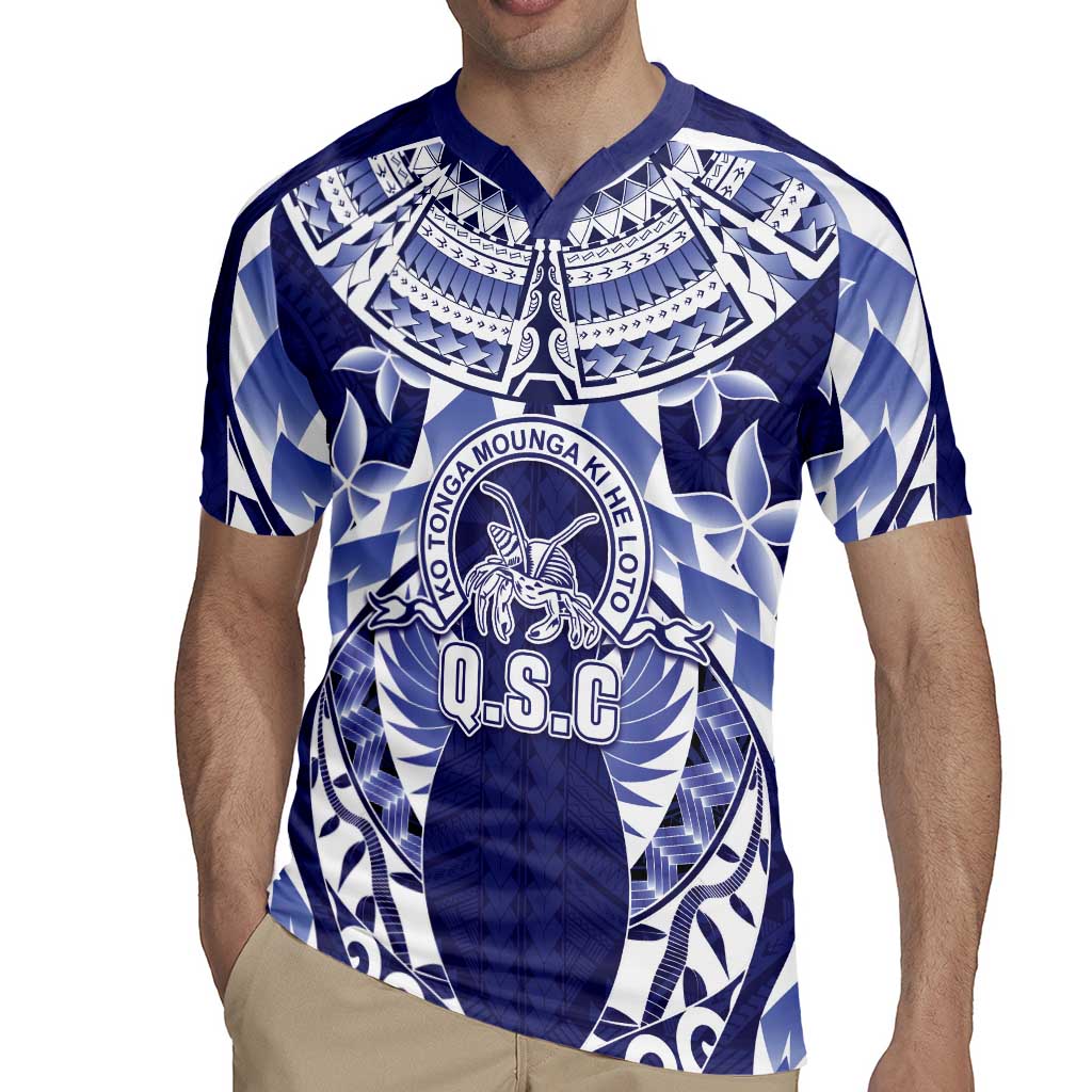 Personalised Tonga Queen Salote College Rugby Jersey Centenary Navy Version