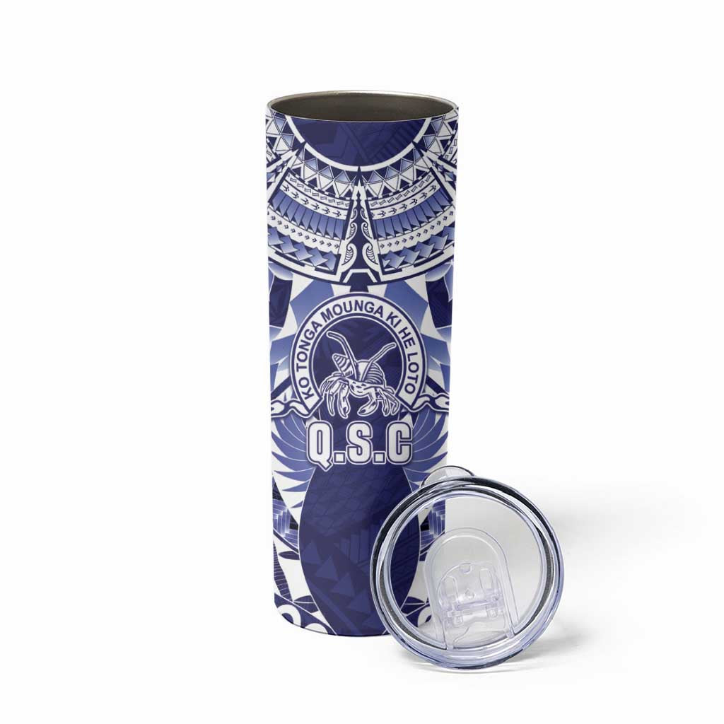 Personalised Tonga Queen Salote College Skinny Tumbler Centenary Navy Version