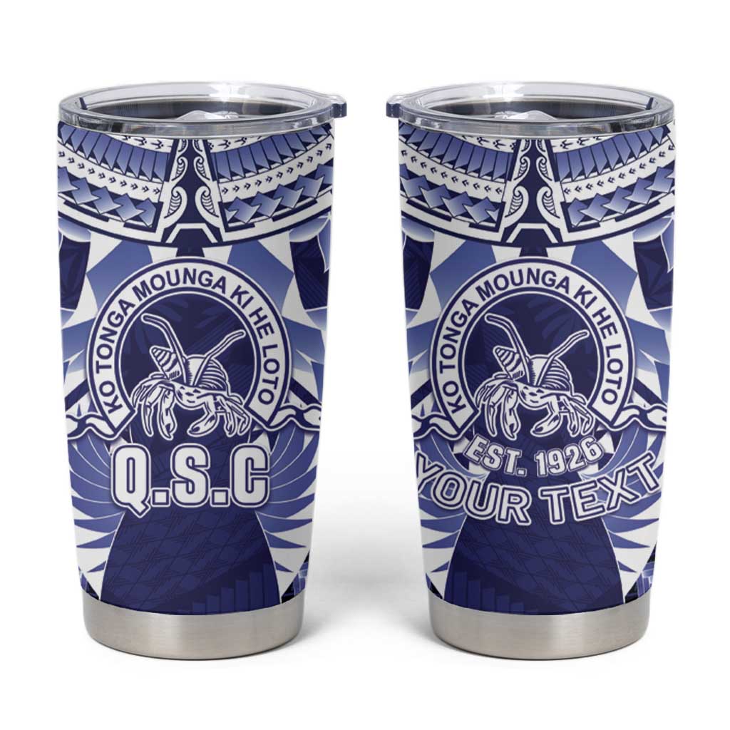Personalised Tonga Queen Salote College Tumbler Cup Centenary Navy Version
