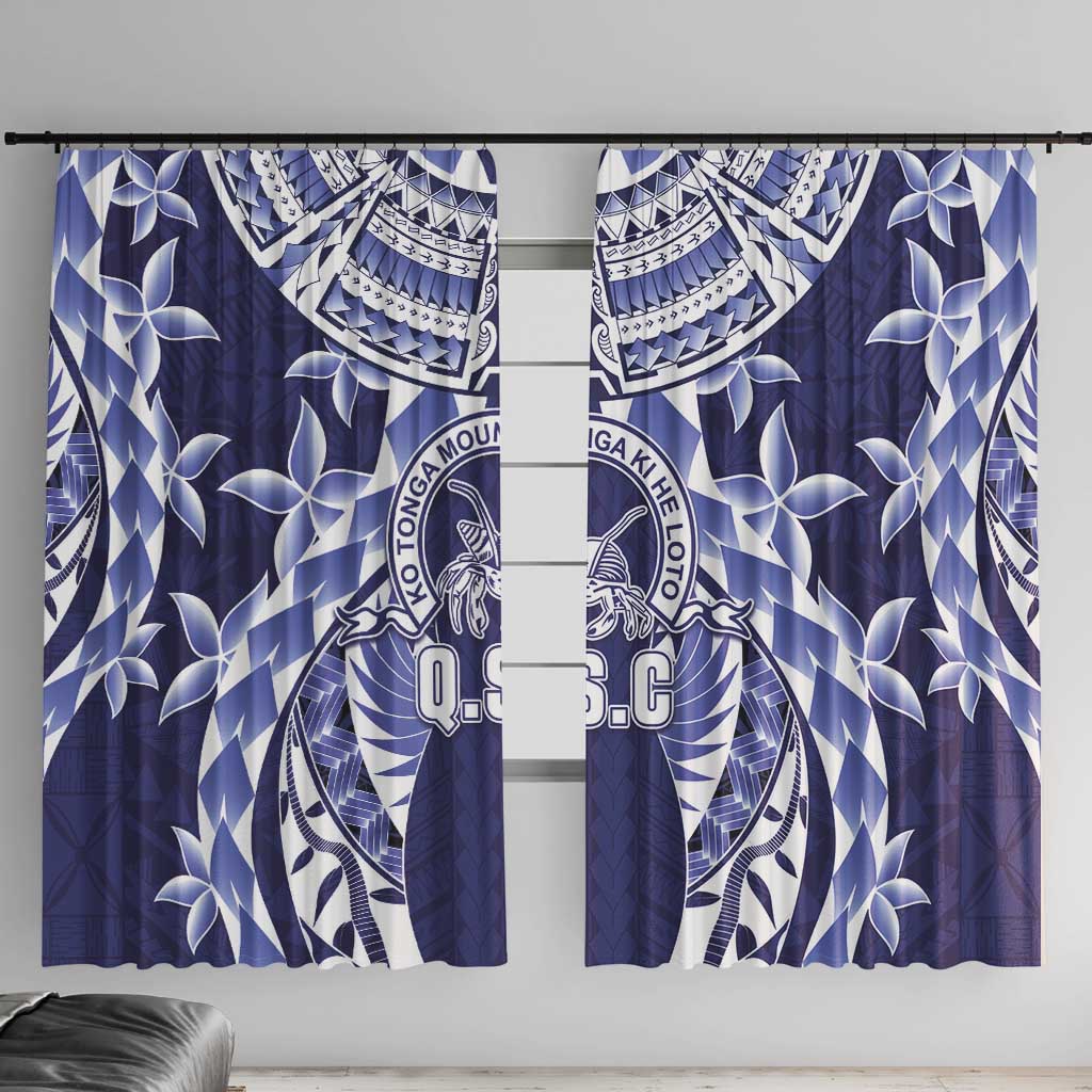 Tonga Queen Salote College Window Curtain Centenary Navy Version