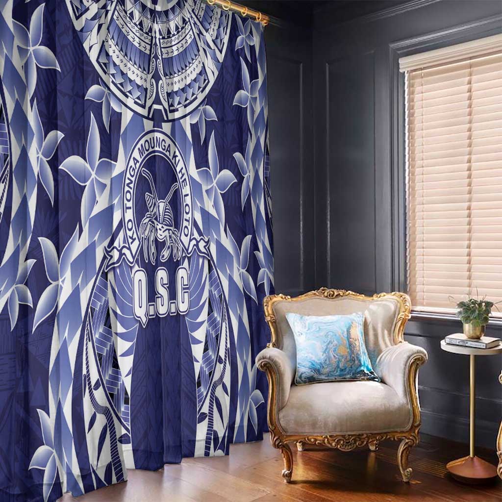 Tonga Queen Salote College Window Curtain Centenary Navy Version