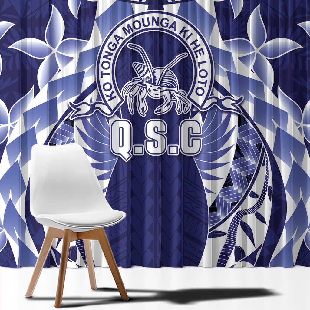 Tonga Queen Salote College Window Curtain Centenary Navy Version