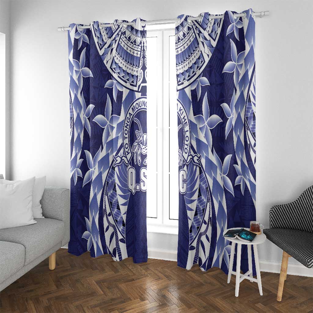 Tonga Queen Salote College Window Curtain Centenary Navy Version