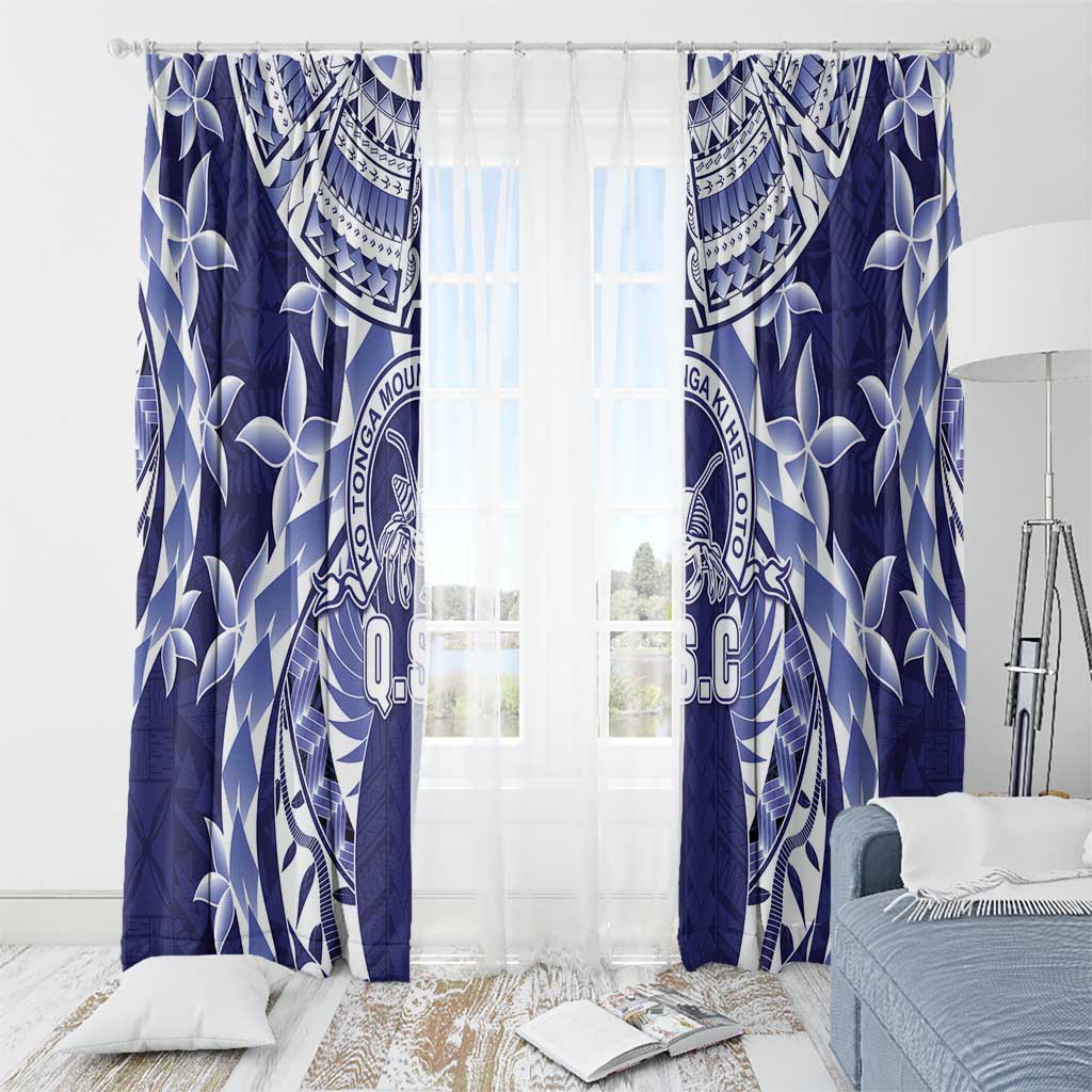 Tonga Queen Salote College Window Curtain Centenary Navy Version