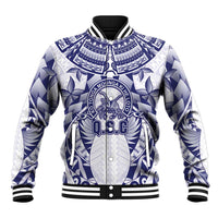 Personalised Tonga Queen Salote College Baseball Jacket Centenary White Version