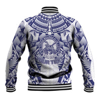 Personalised Tonga Queen Salote College Baseball Jacket Centenary White Version