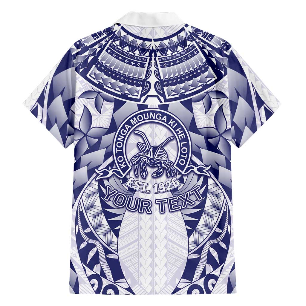 Personalised Tonga Queen Salote College Family Matching Off Shoulder Short Dress and Hawaiian Shirt Centenary White Version LT05 - Polynesian Pride