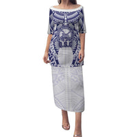 Personalised Tonga Queen Salote College Family Matching Puletasi and Hawaiian Shirt Centenary White Version