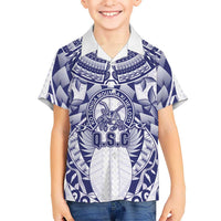 Personalised Tonga Queen Salote College Family Matching Short Sleeve Bodycon Dress and Hawaiian Shirt Centenary White Version LT05 Son's Shirt White - Polynesian Pride