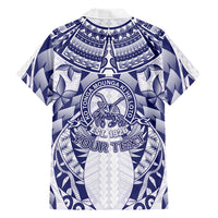 Personalised Tonga Queen Salote College Family Matching Tank Maxi Dress and Hawaiian Shirt Centenary White Version LT05 - Polynesian Pride