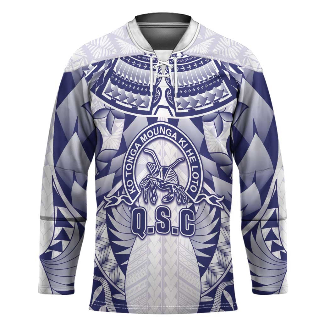 Personalised Tonga Queen Salote College Hockey Jersey Centenary White Version