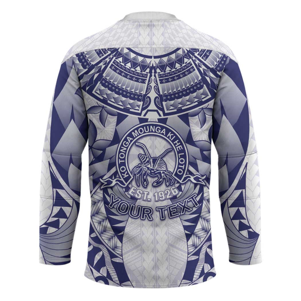 Personalised Tonga Queen Salote College Hockey Jersey Centenary White Version