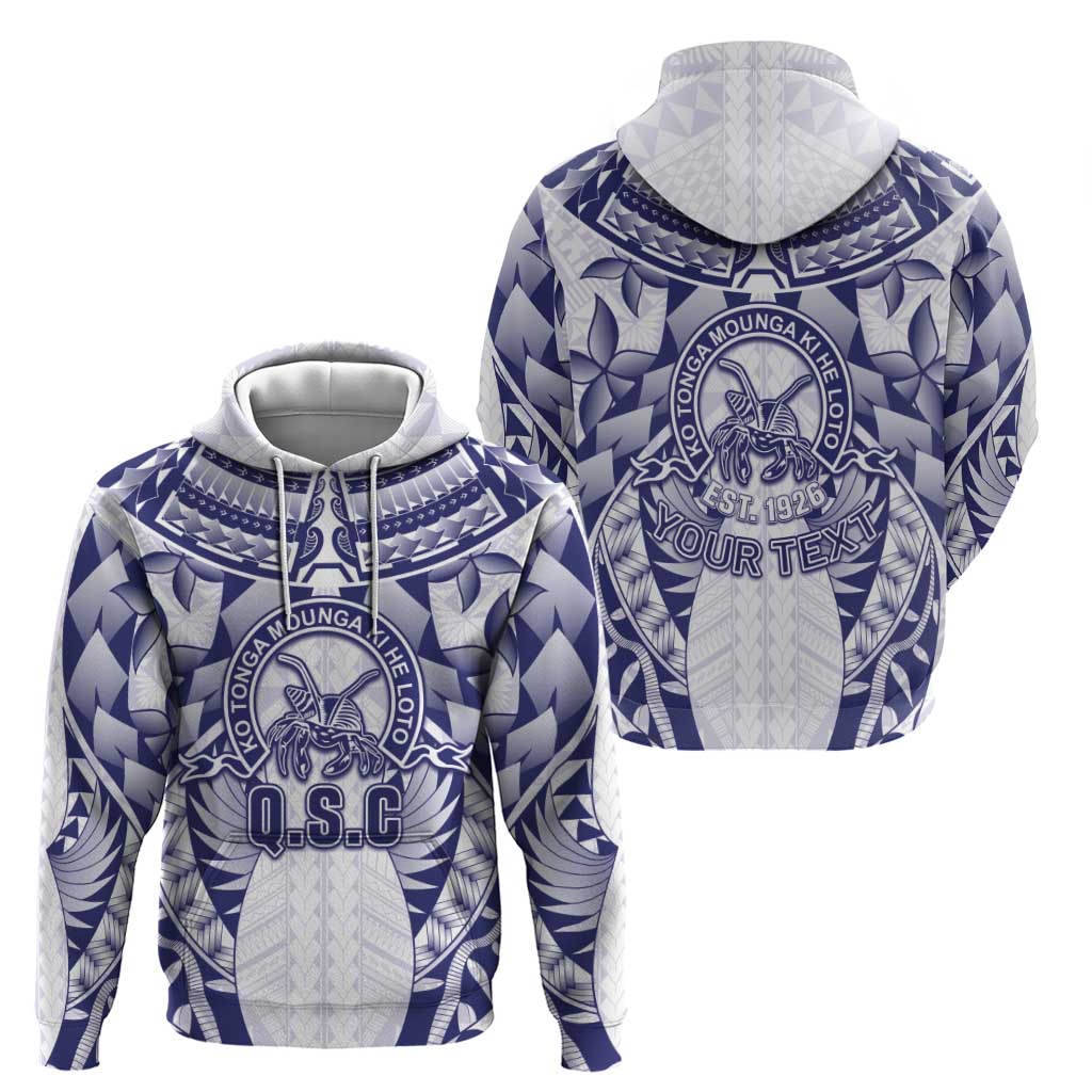 Personalised Tonga Queen Salote College Hoodie Centenary White Version LT05 - Polynesian Pride
