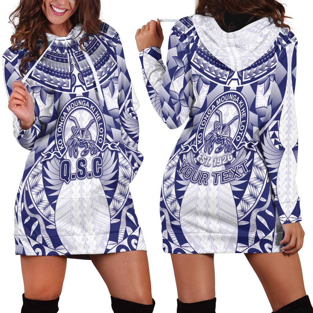 Personalised Tonga Queen Salote College Hoodie Dress Centenary White Version