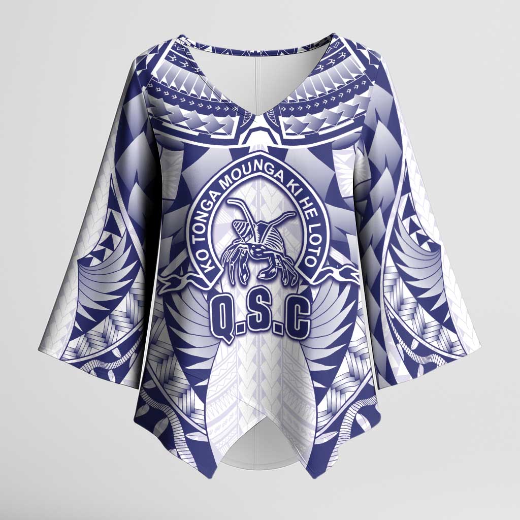 Personalised Tonga Queen Salote College Kimono Sleeve Blouse Centenary White Version