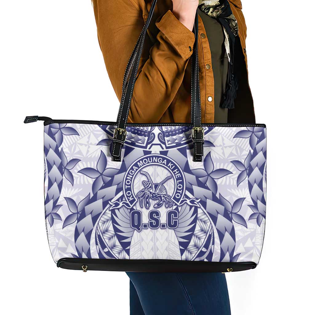 Tonga Queen Salote College Leather Tote Bag Centenary White Version