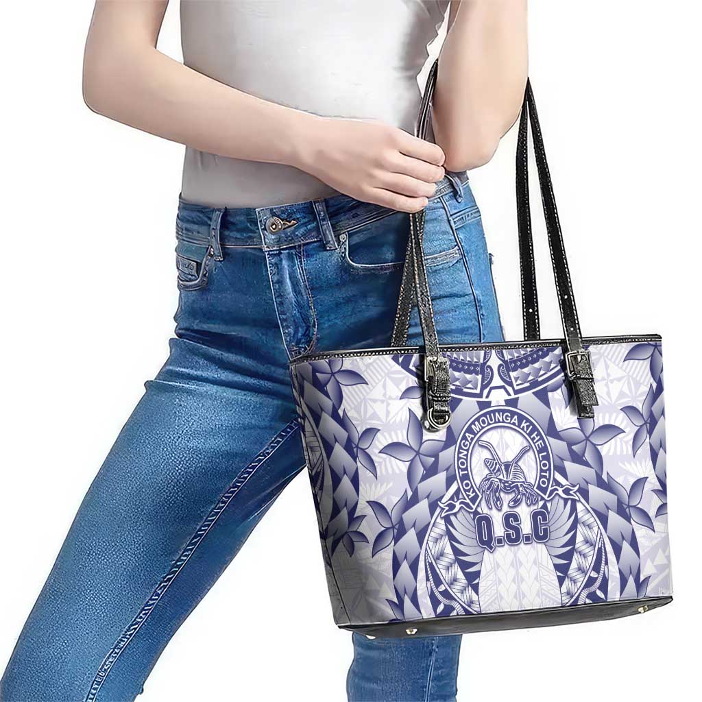 Tonga Queen Salote College Leather Tote Bag Centenary White Version