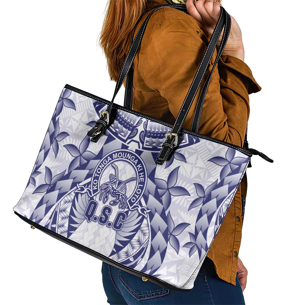 Tonga Queen Salote College Leather Tote Bag Centenary White Version