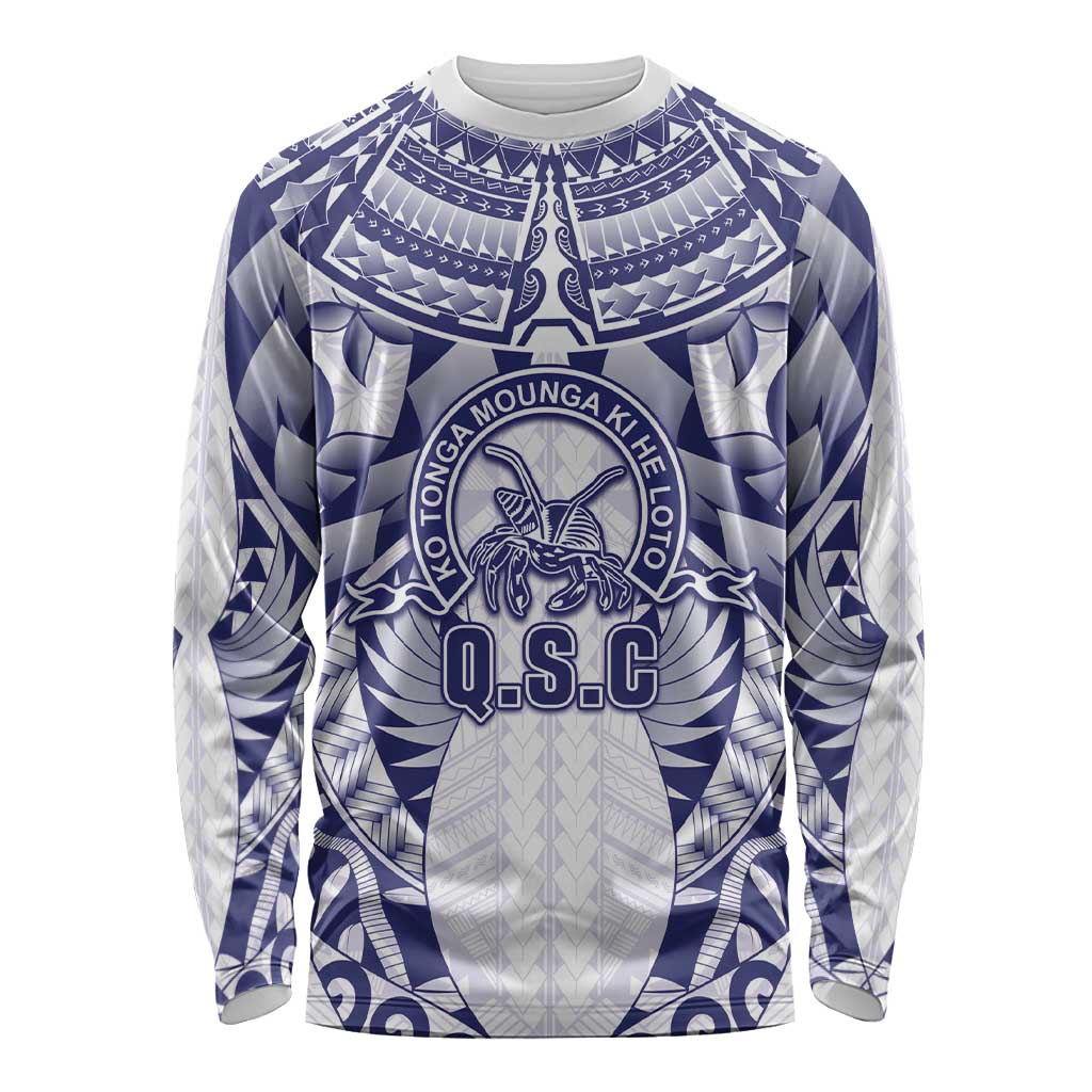 Personalised Tonga Queen Salote College Long Sleeve Shirt Centenary White Version