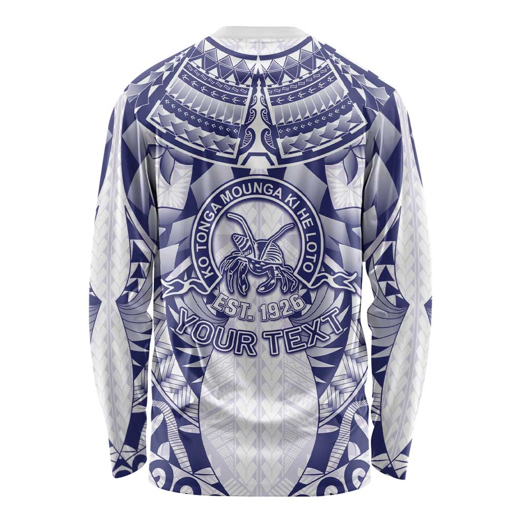 Personalised Tonga Queen Salote College Long Sleeve Shirt Centenary White Version