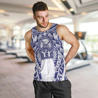 Personalised Tonga Queen Salote College Men Tank Top Centenary White Version LT05 White - Polynesian Pride