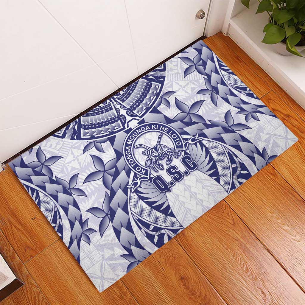 Tonga Queen Salote College Rubber Doormat Centenary White Version