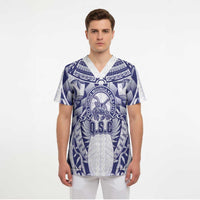 Personalised Tonga Queen Salote College Scrub Top Centenary White Version