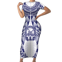 Personalised Tonga Queen Salote College Short Sleeve Bodycon Dress Centenary White Version