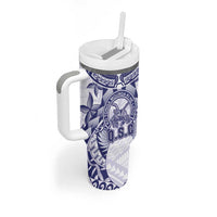 Personalised Tonga Queen Salote College Tumbler With Handle Centenary White Version