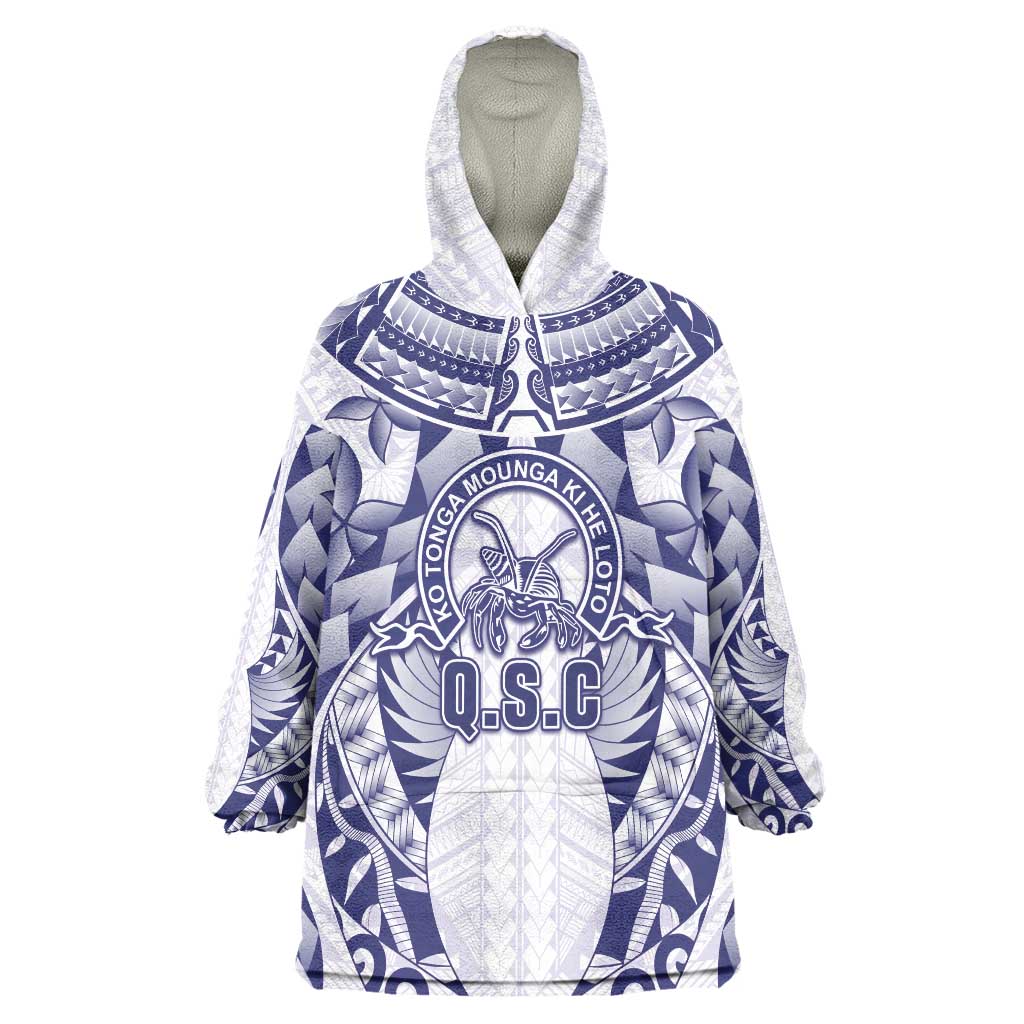 Personalised Tonga Queen Salote College Wearable Blanket Hoodie Centenary White Version