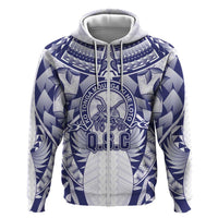 Personalised Tonga Queen Salote College Zip Hoodie Centenary White Version