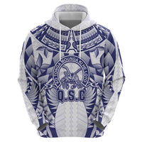 Personalised Tonga Queen Salote College Zip Hoodie Centenary White Version
