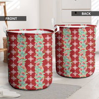 Hawaii Ohia Lehua Laundry Basket Tropical Vibes Crimson
