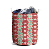 Hawaii Ohia Lehua Laundry Basket Tropical Vibes Crimson