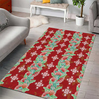 Hawaii Ohia Lehua Area Rug Tropical Vibes Crimson