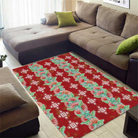 Hawaii Ohia Lehua Area Rug Tropical Vibes Crimson